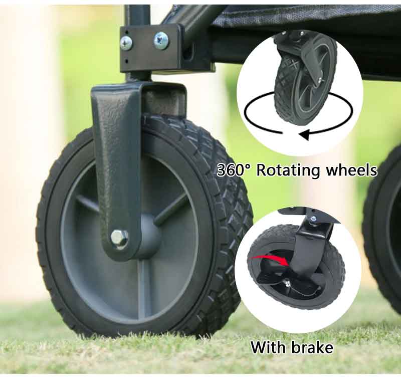 360-degree rotating wheels