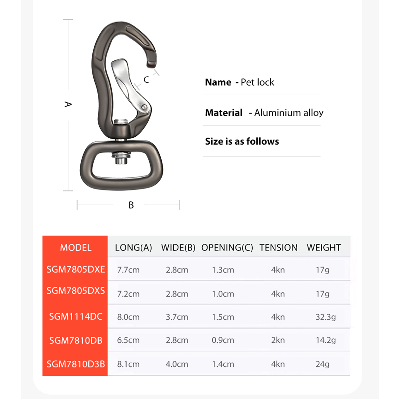 Swivel Carabiner Snap Hooks