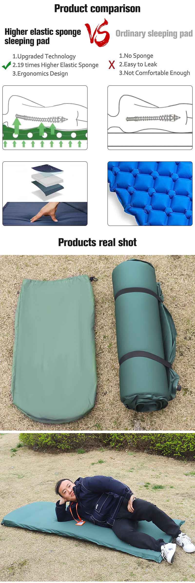 self-inflating sleeping pads