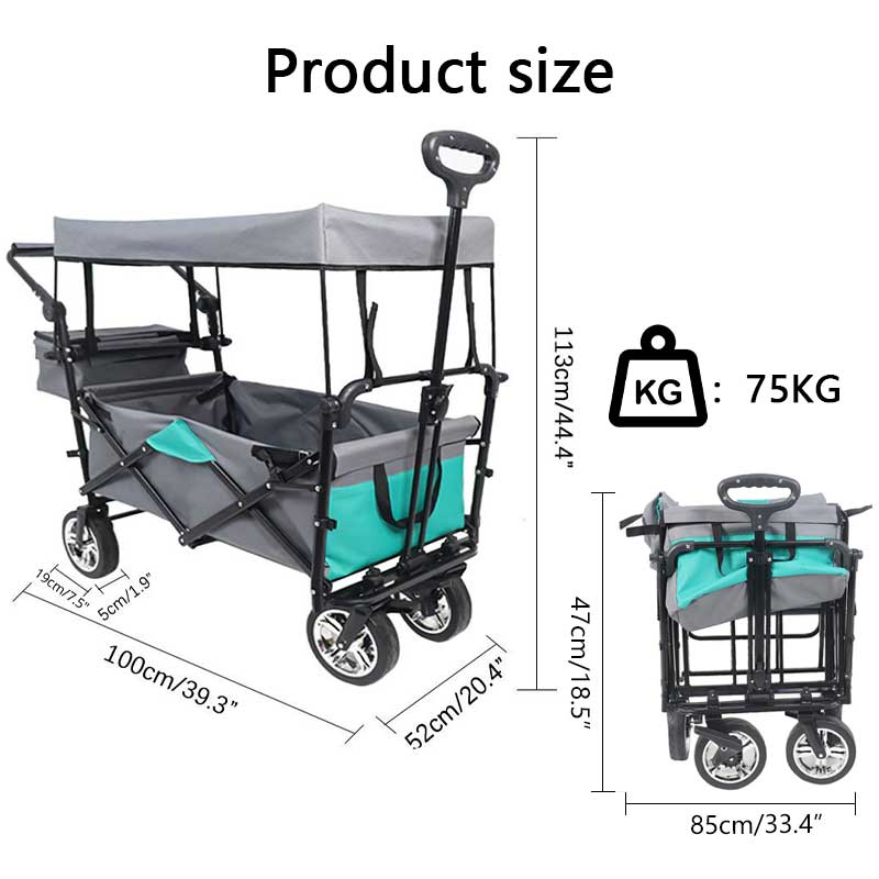 collapsible outdoor garden tool wagon