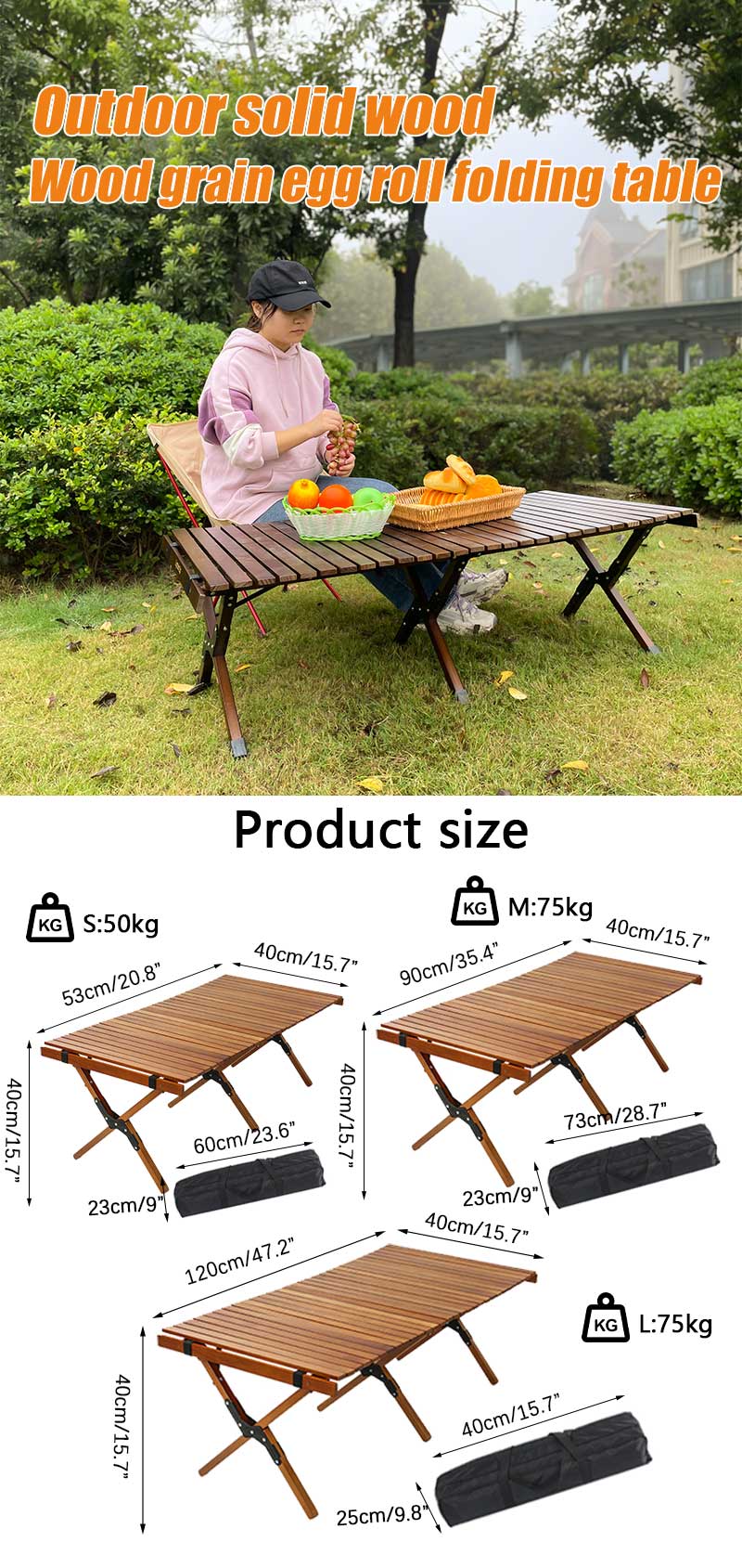 outdoor wood table