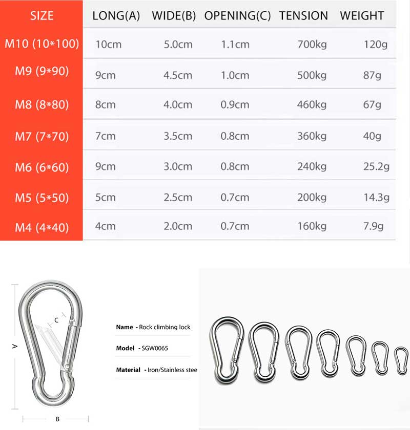 Stainless Steel Carabiner