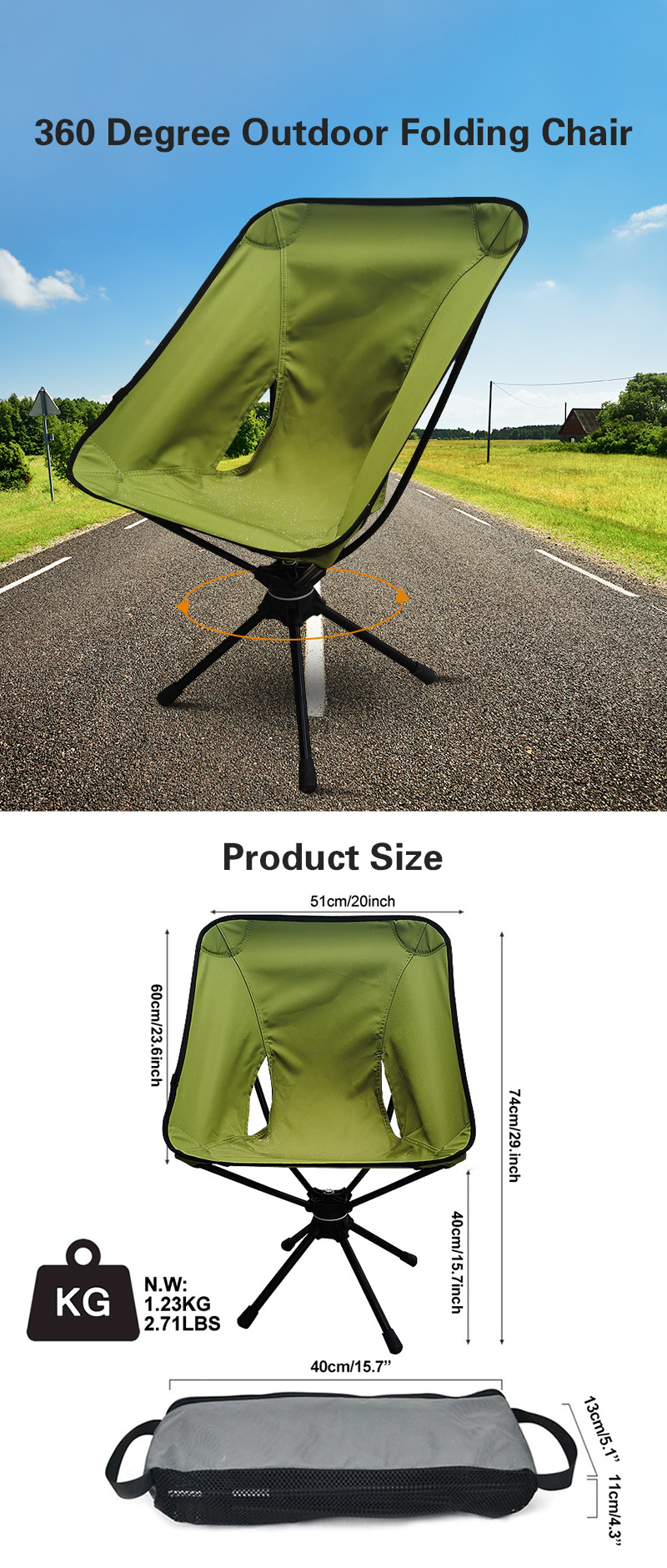 Camping Swivel Chair 