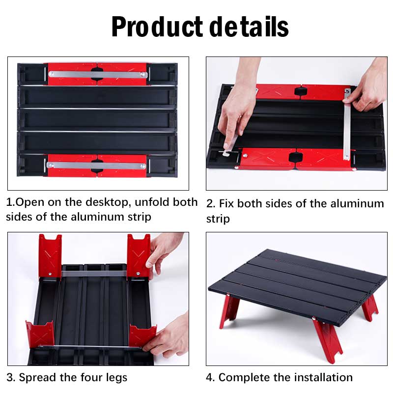 Aluminum foldable camping table