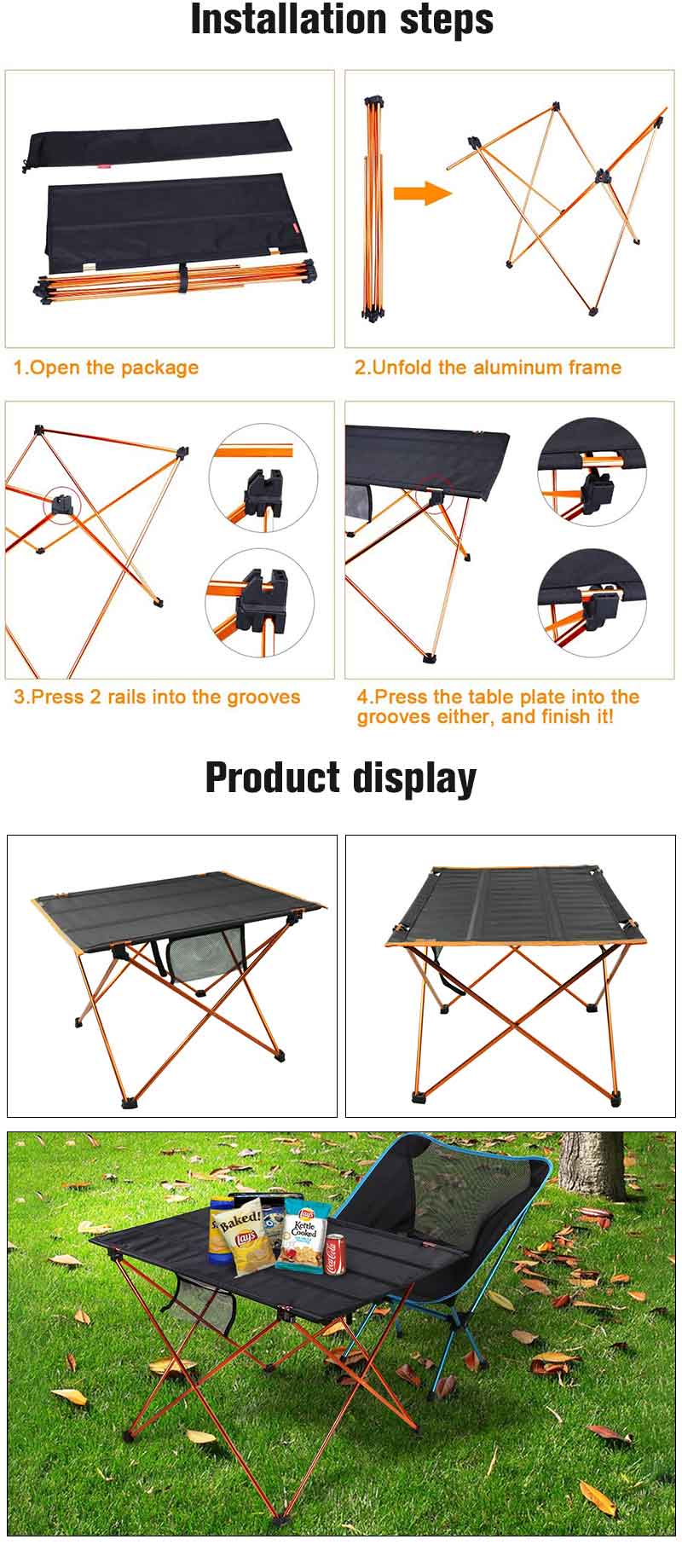 outdoor foldable table