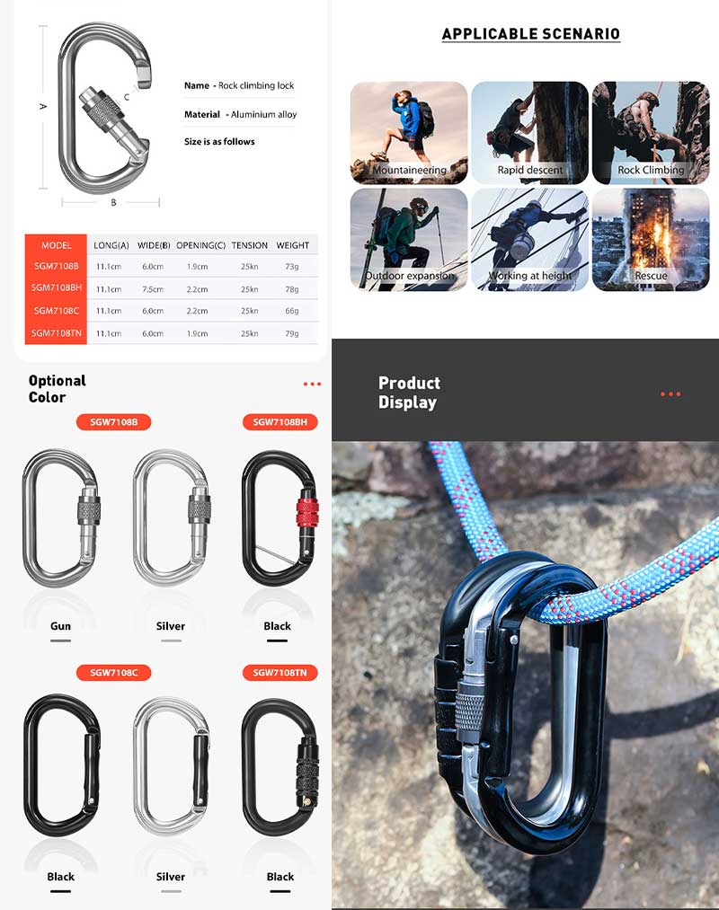 black carabiner