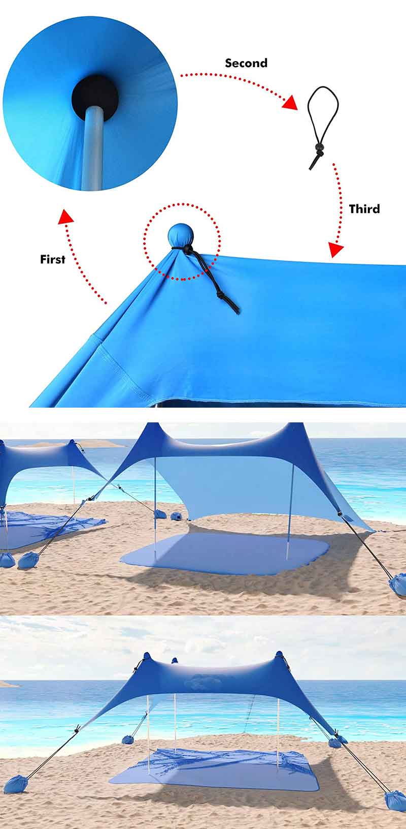 Sun Shelter for Beach 