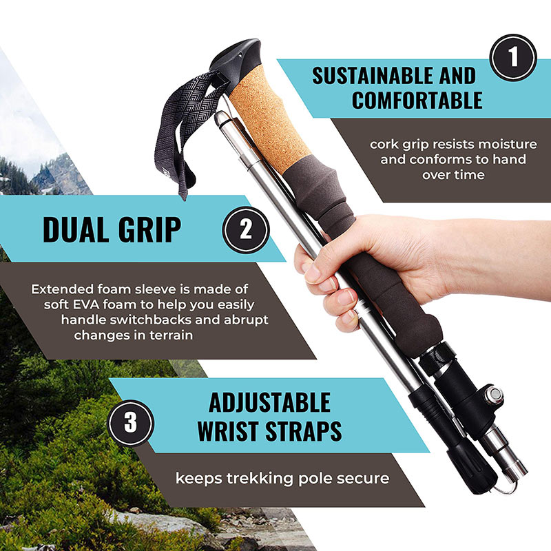 Folding trekking poles