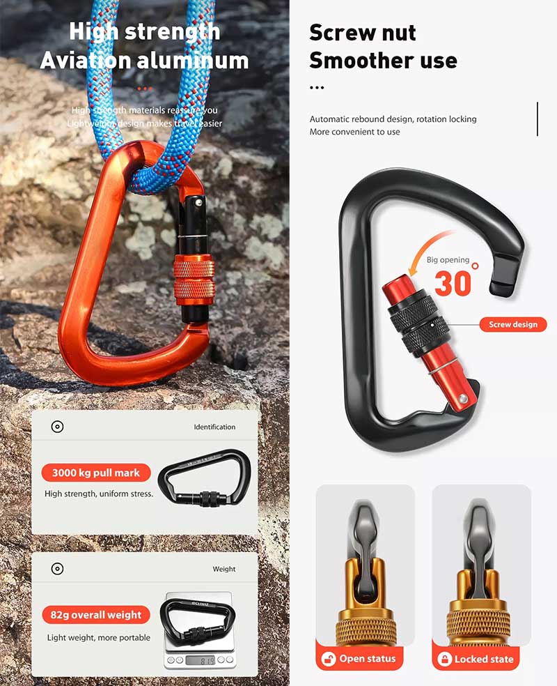 30KN Safety Carabiner