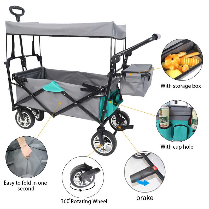 collapsible outdoor garden tool wagon