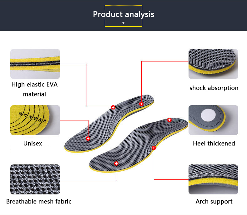 Bamboo charcoal insole