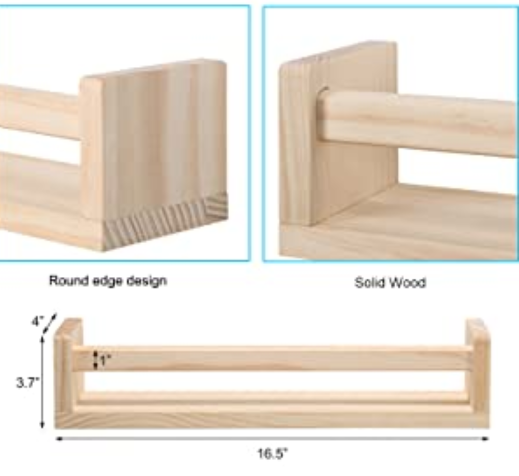 pine wood shelf