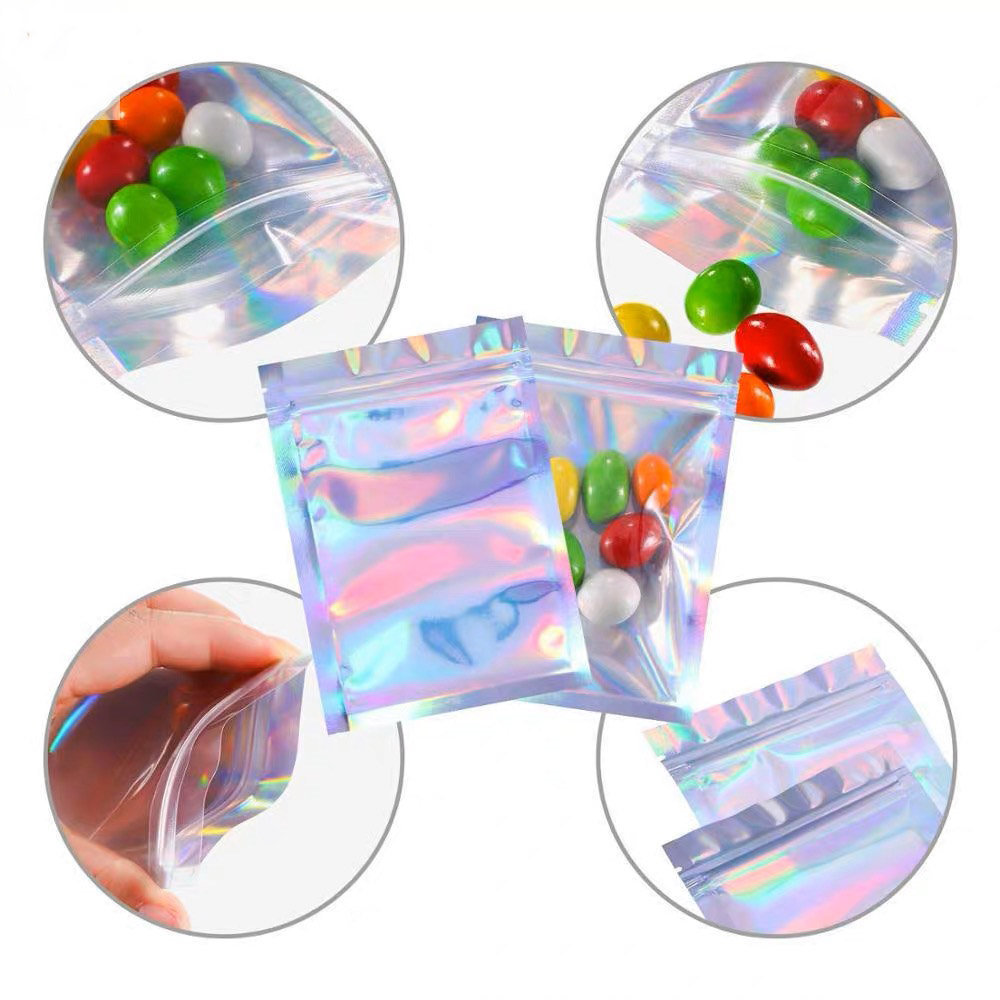 Hologram zipper bags