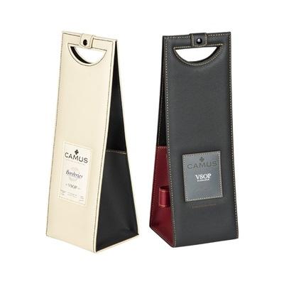 Reusable Leather Wine Tote