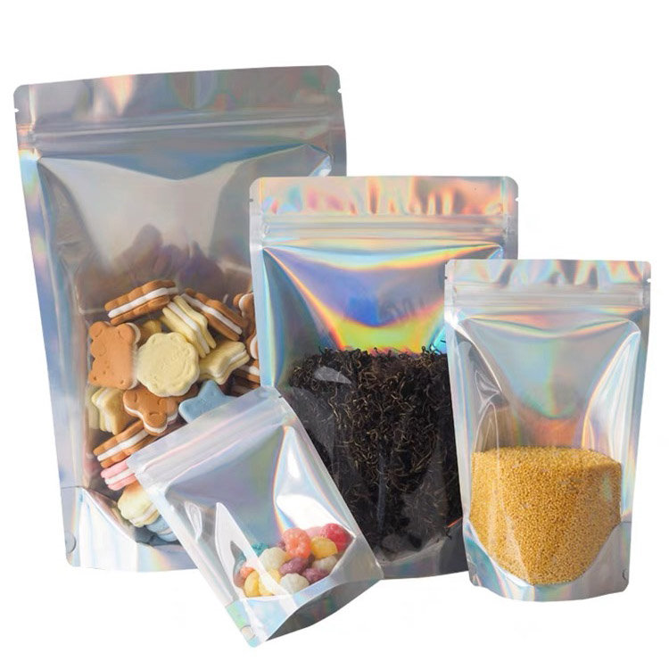 Hologram zipper bags