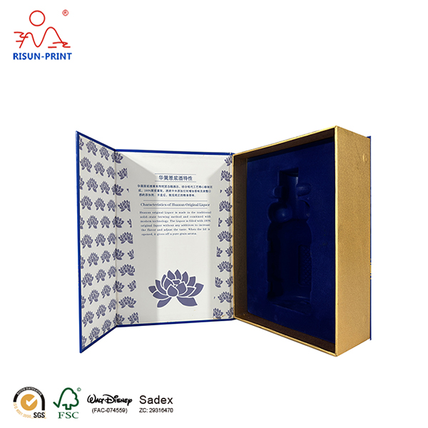 Customized Rigid Cardboard Gift Red Wine Box Packaging 