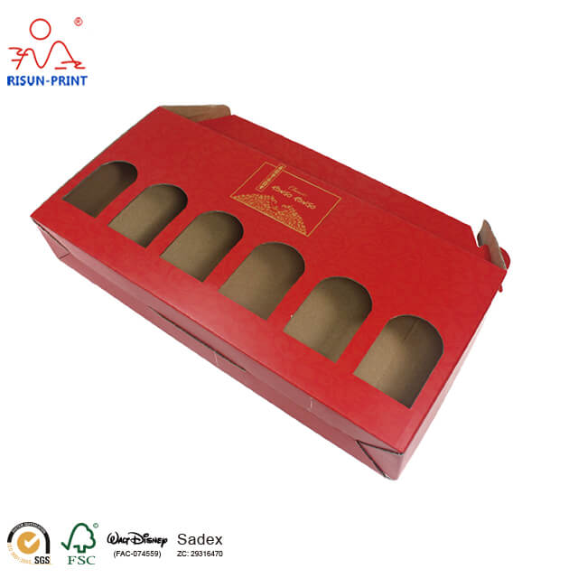 6 Bottle Cardboard Wine Box