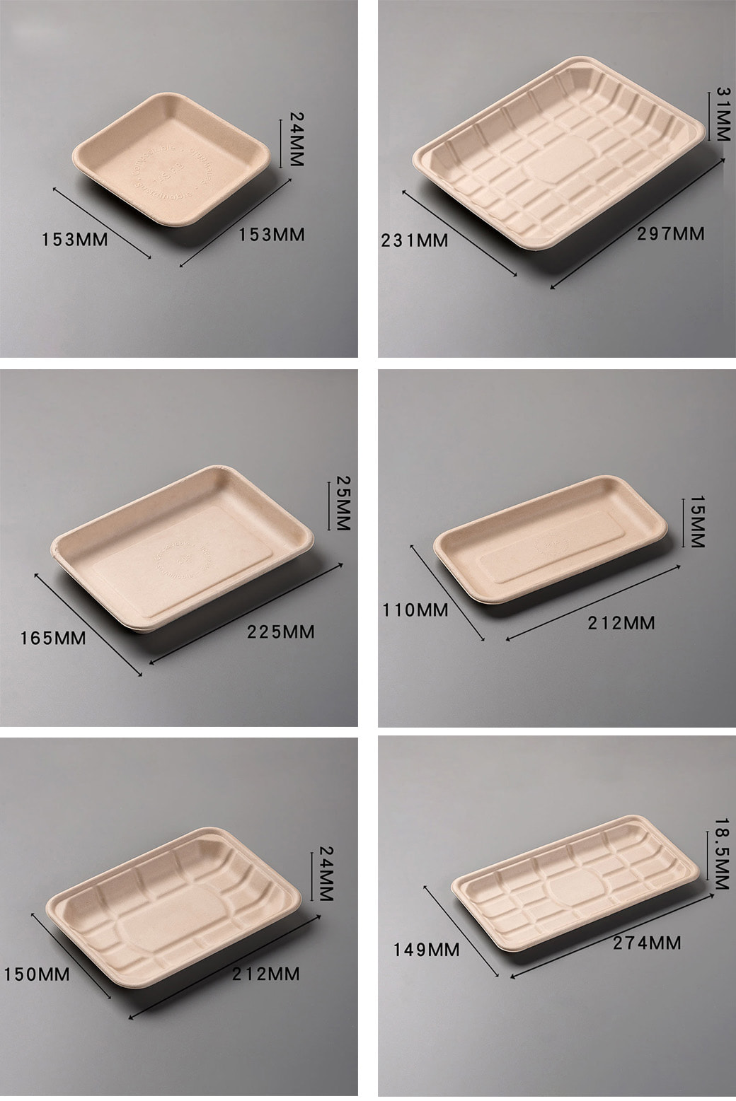 Sugarcane Bagasse Trays Supplier