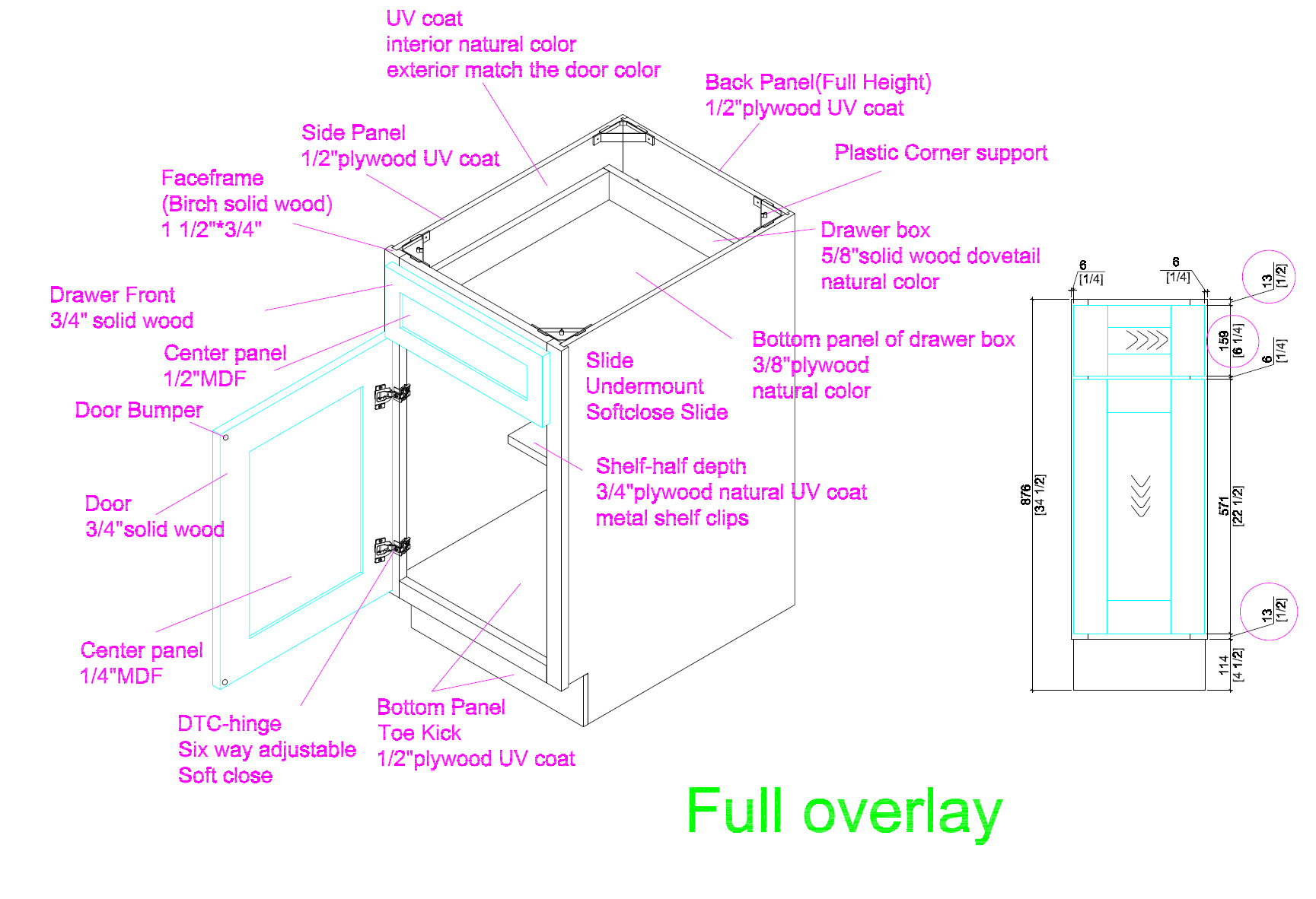  Kitchen Cabinet Framed Construction