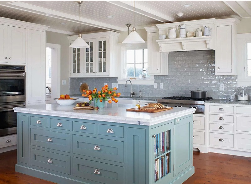 Light blue kitchen design